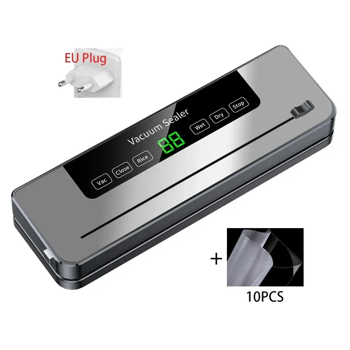 🔒 Electric Vacuum Sealer for Dry/Wet Food | 30cm Sealed Packaging | UV Sterilization & Built-in Cutter