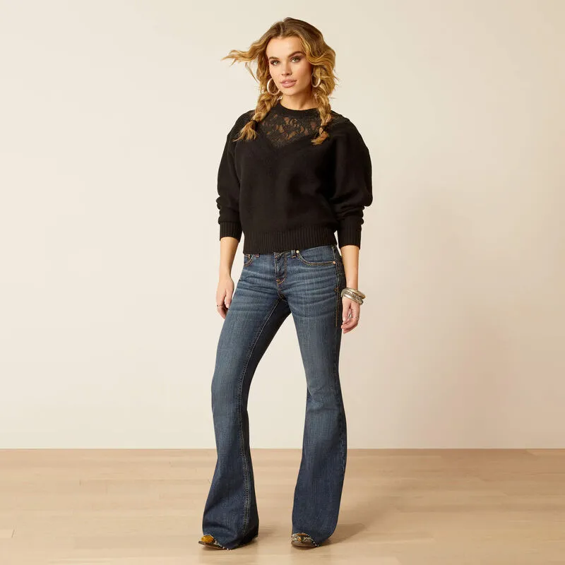 10052133 Women's Magnolia Sweater in Black by Ariat