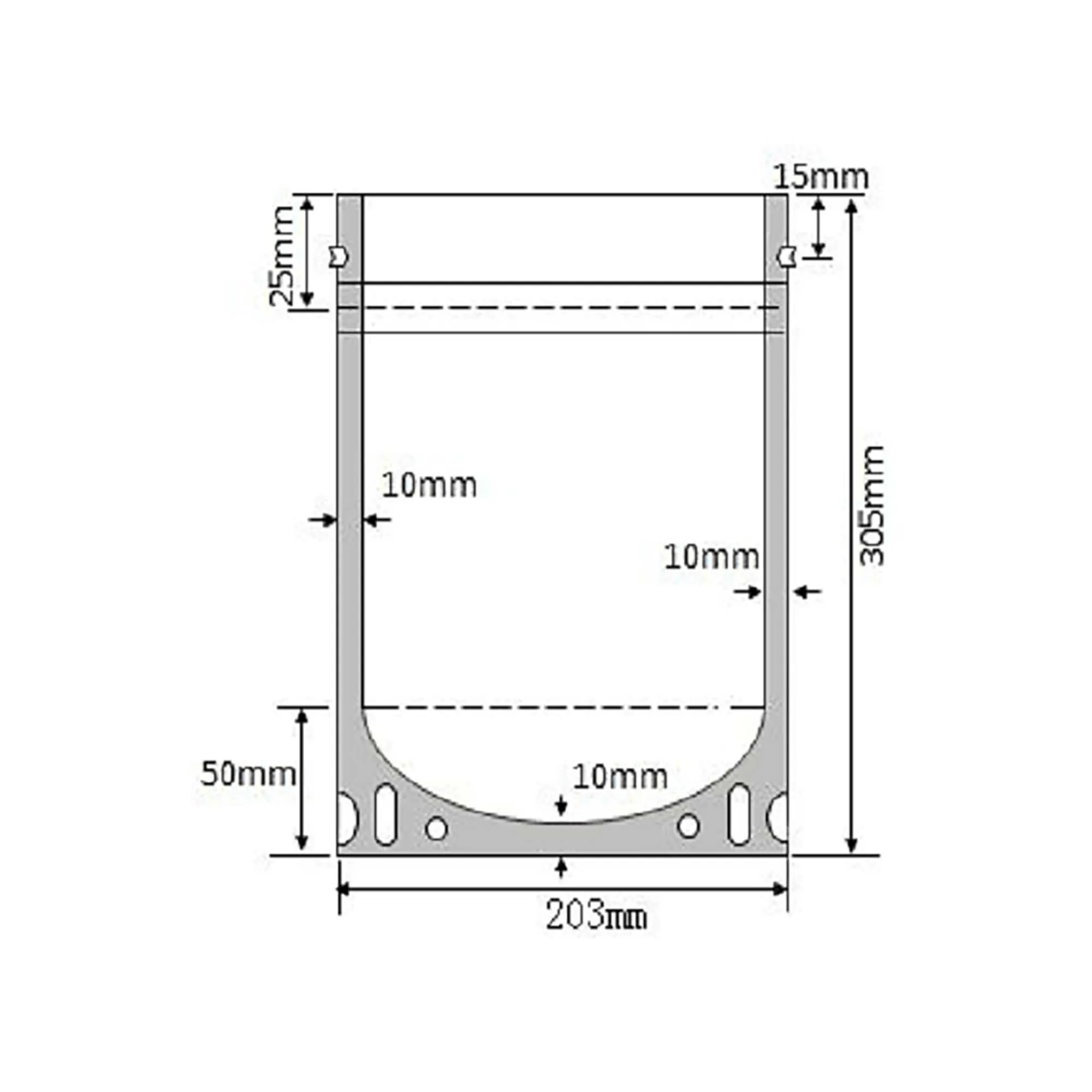 1/2 Gallon Mylar Bag (Ziplock) - 5.0 Mil (8" x 12" x 4")