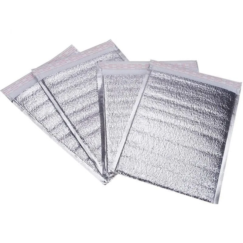 1400 Pieces Sealed Aluminum Foil Insulation Bag 20 * 25   4cm Pearl Cotton Aluminum Foil Bag Express Transport Bag