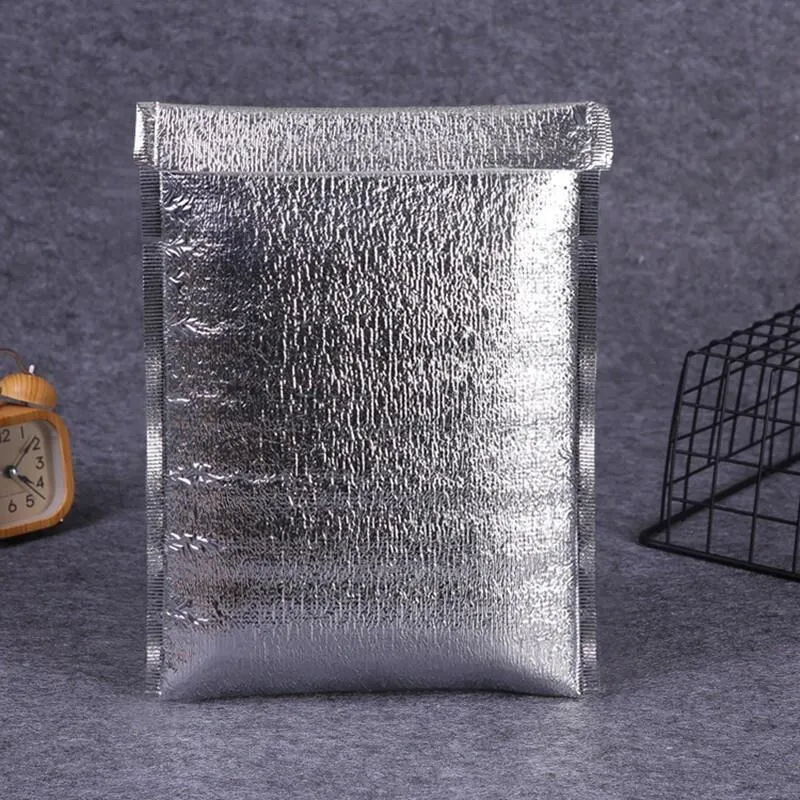 1400 Pieces Sealed Aluminum Foil Insulation Bag 20 * 25   4cm Pearl Cotton Aluminum Foil Bag Express Transport Bag