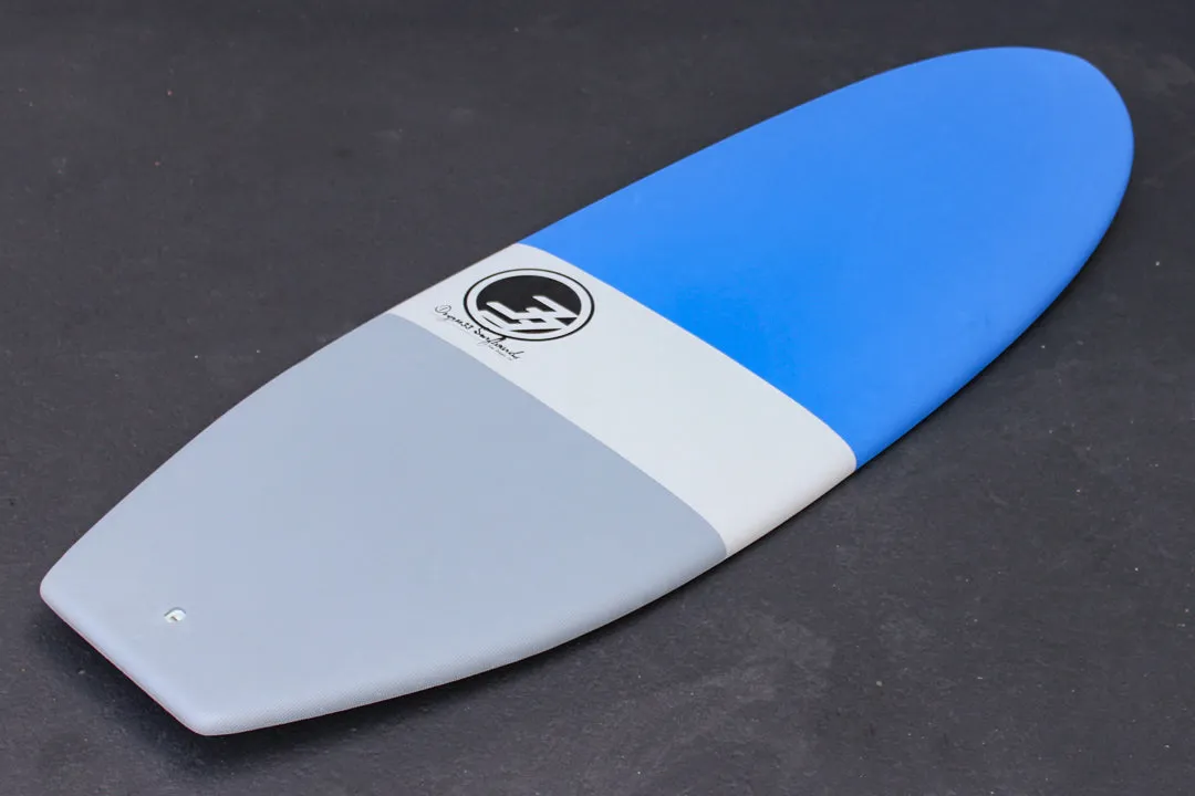 5'7 Cloud Shortboard Surfboard Blue Dip (Hybrid Epoxy Softtop)