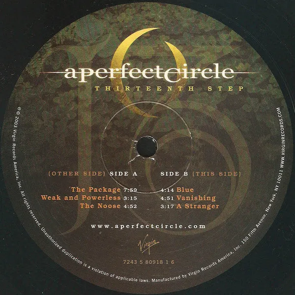 A Perfect Circle Thirteenth Step 2xLP Mint (M) Mint (M)