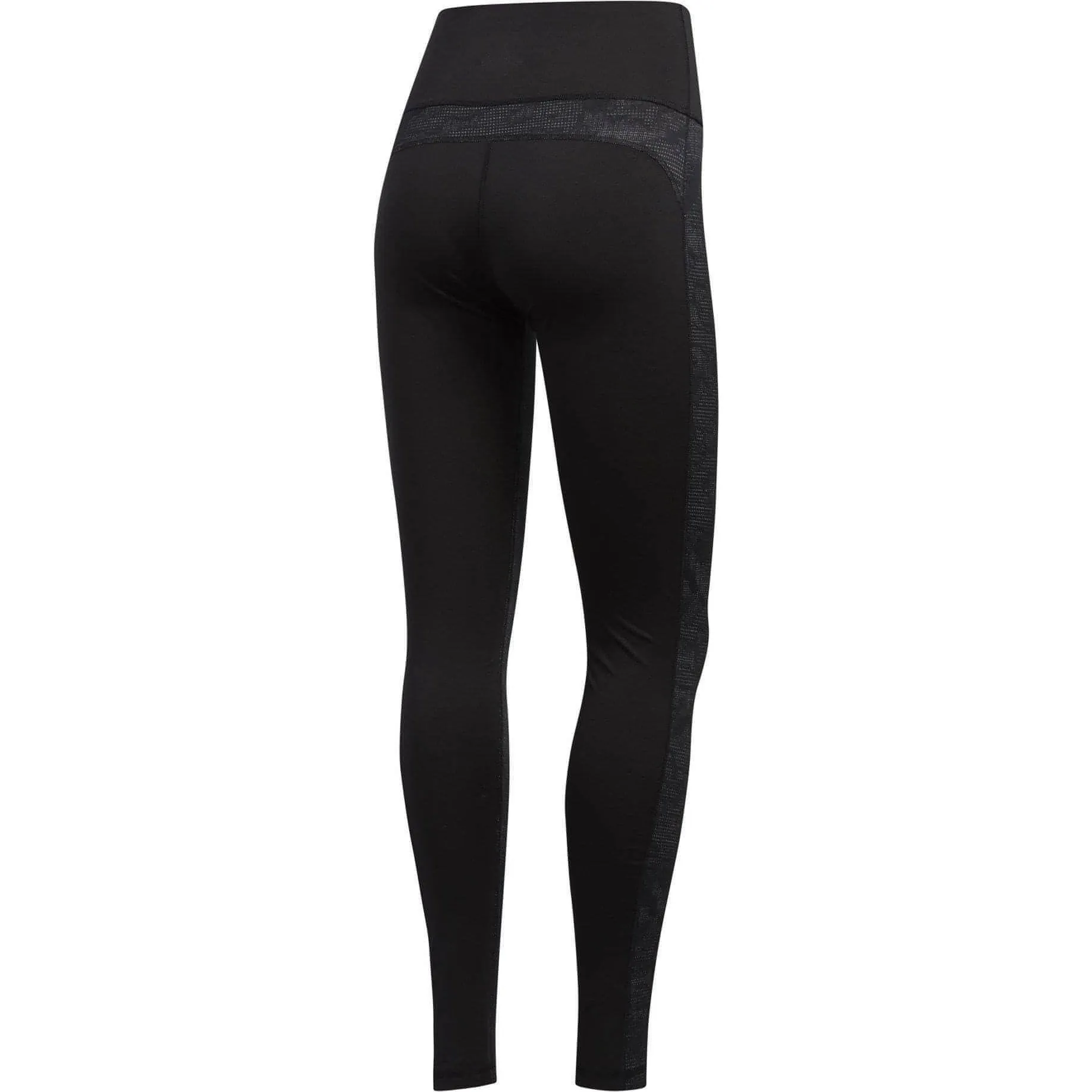 adidas Believe This Jacquard High Rise Womens Long Training Tights - Black