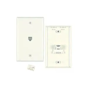 Allen Tel AT316-6-15 Flush Mount Phone E-Z Outlet, 6-Conductor, White