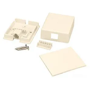 Allen Tel AT568-4-52 E-Z Outlet 4 Conductor, Surface Mount, IDC Jack, Electric Ivory