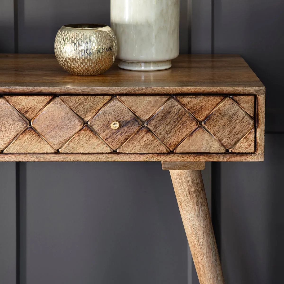 Amos Tuscany Console Table Burnt Wax