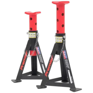 Axle Stands (Pair) 3tonne Capacity per Stand - Red