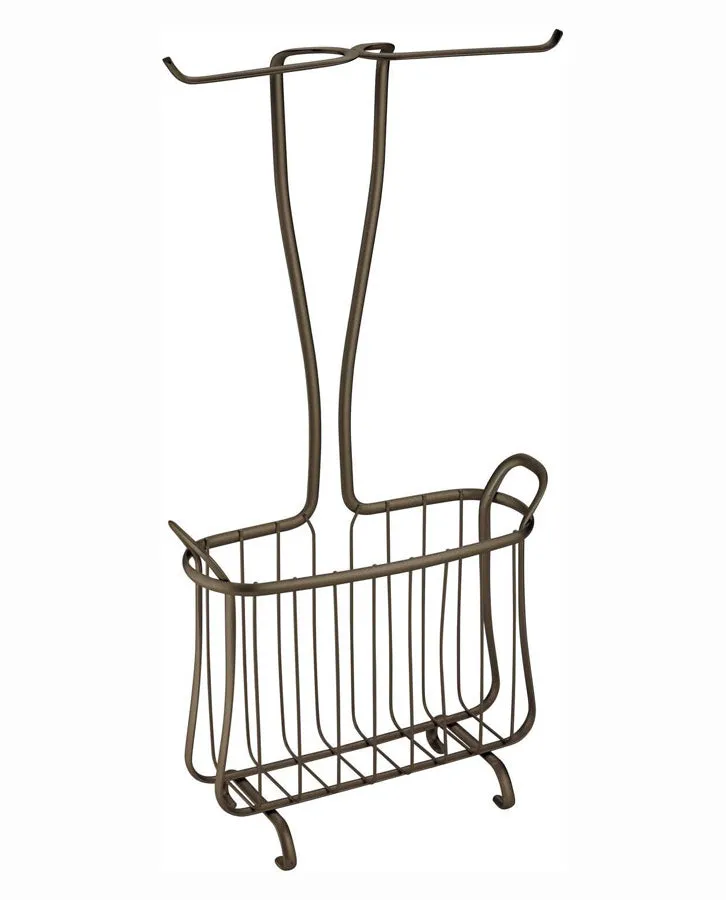 Bath Magazine Rack and Tissue Stand - Bronze