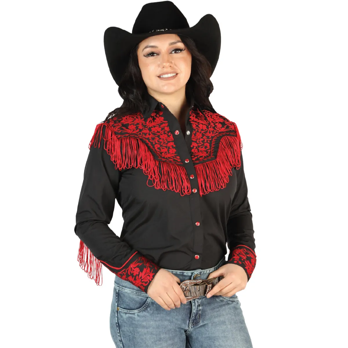 Black Cowgirl Shirts With Fringe