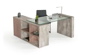 Boston Modern Glass & Concrete Desk