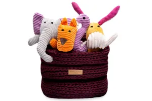 Bowl and Bone Bordo Ring Dog Toy Storage Basket