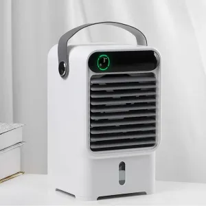 Compact Personal Air Cooler with Rapid Cooling and Adjustable Fan Speeds