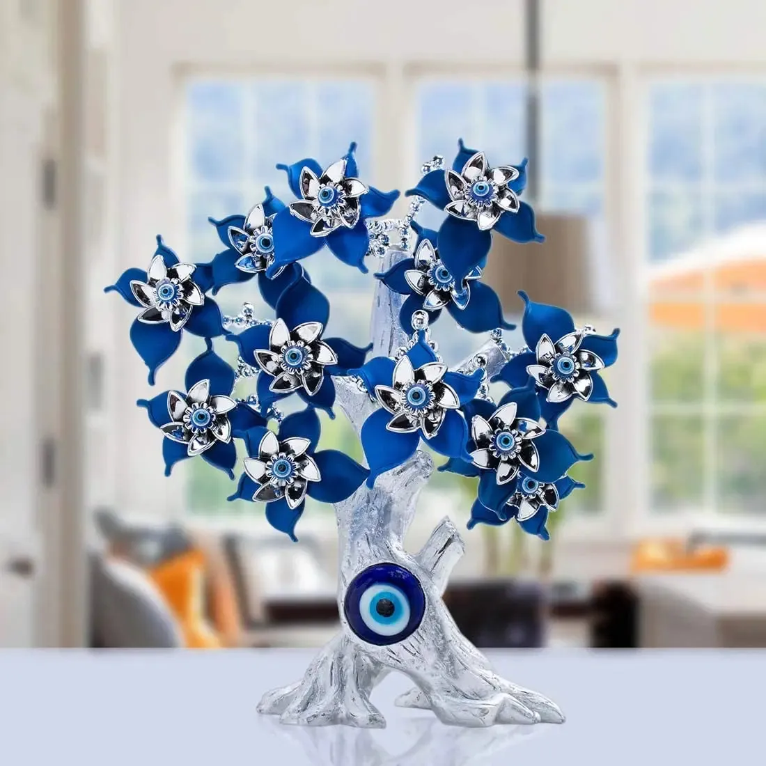 EEA Turkish Blue Evil Eye Tree Amulet for Home/Car/Garden