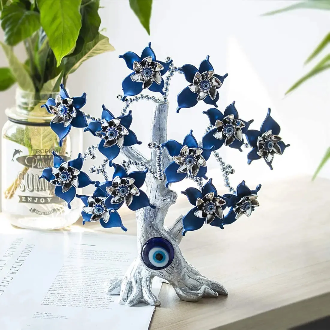 EEA Turkish Blue Evil Eye Tree Amulet for Home/Car/Garden