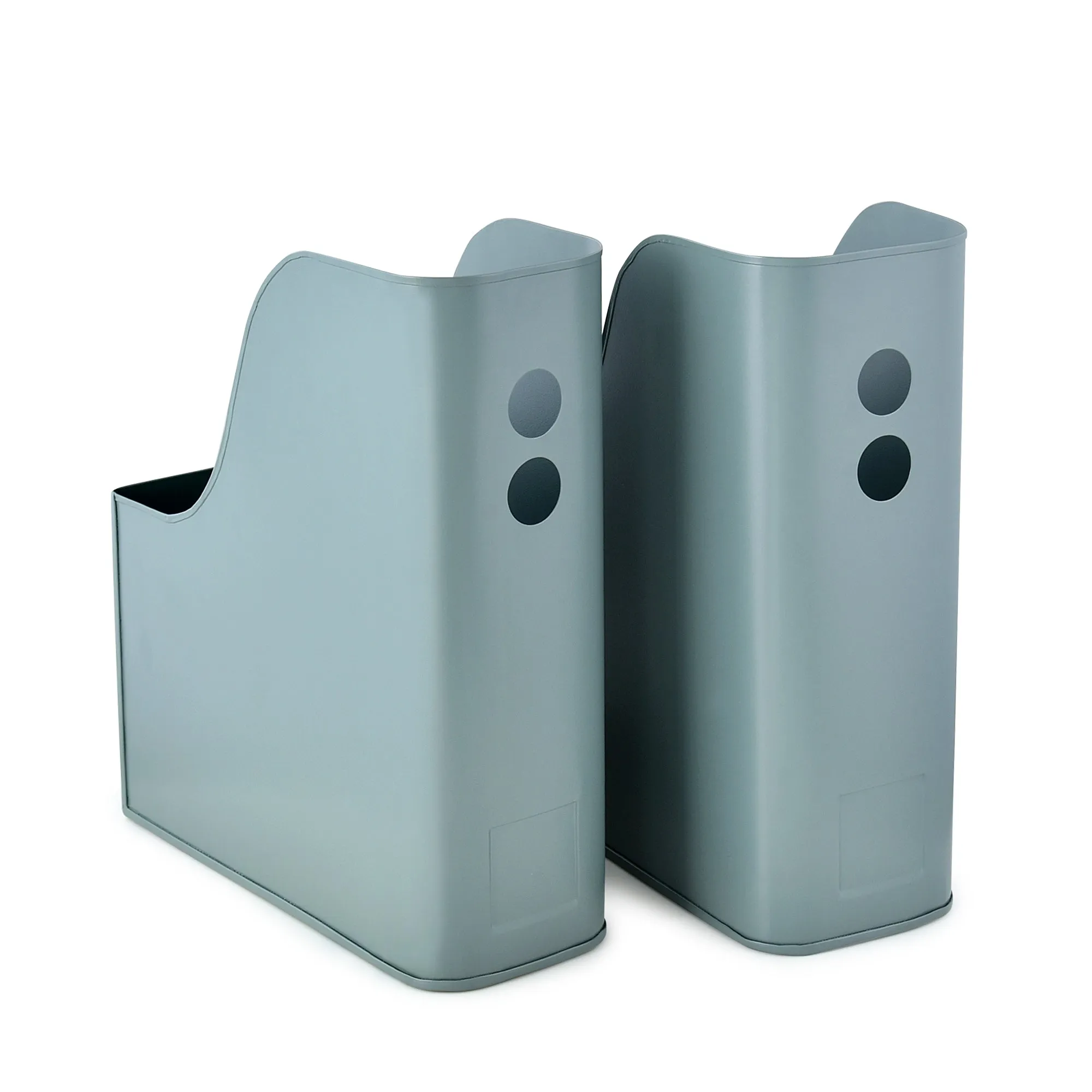 Elan Sauve Metal File Holder, Magazine Holder,Set of 2, (Moss Green)