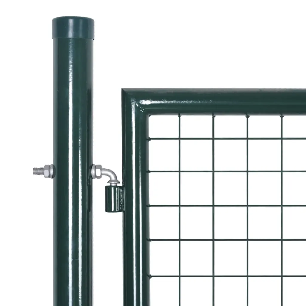 Fence Gate Steel 306x150 cm Green