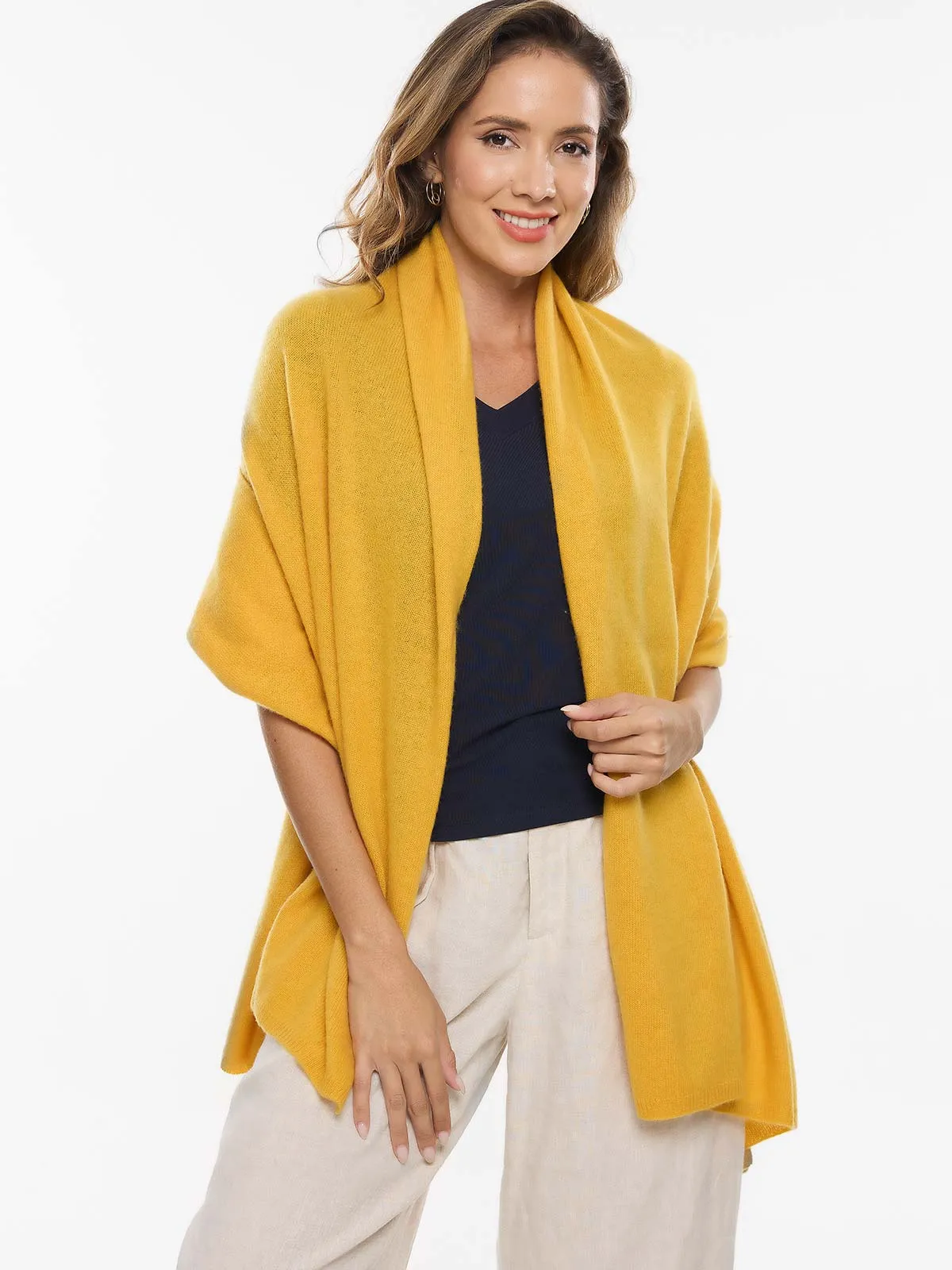 FlexKnit Yellow Cashmere Wrap