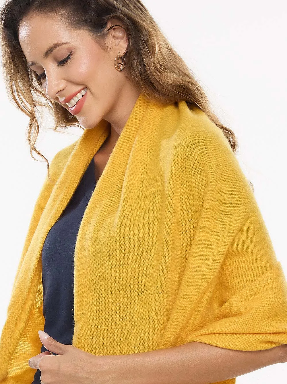 FlexKnit Yellow Cashmere Wrap