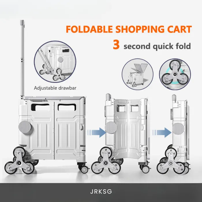 Foldable Grocery Utility Cart Trolley