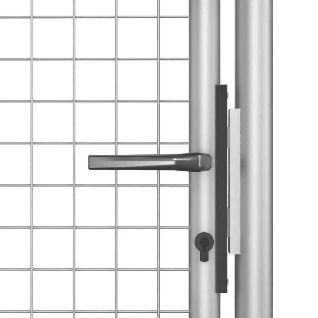 Garden Gate Galvanised Steel 105x225 cm Silver