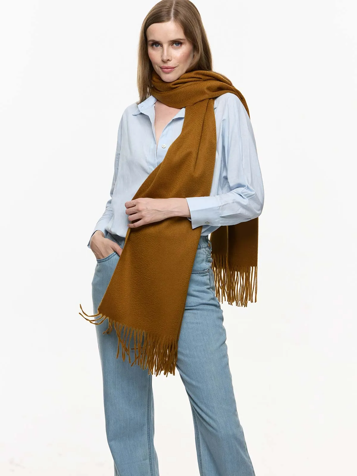 Golden Camel Cashmere Wrap