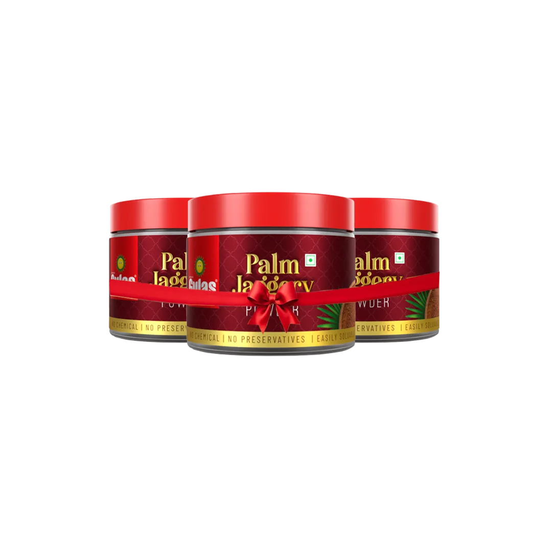 Gulas Palm Jaggery Powder ,Set of 3 Pet , Total-510G