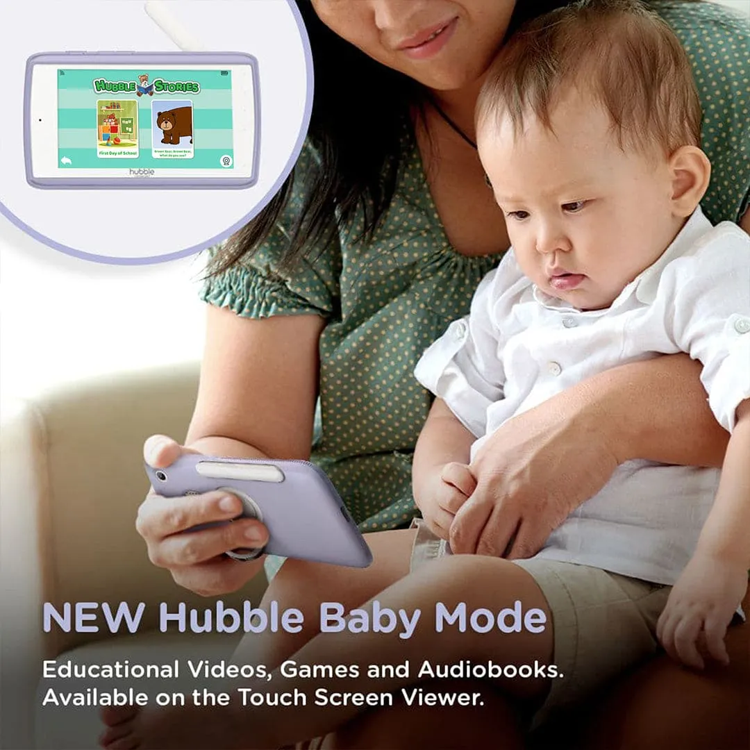 Hubble Connected Nursery Pal Premium Smart HD Touch Screen Viewer With Baby Monitor - White