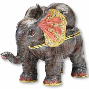 Juliana Trinket Box Elephant with baby on its back