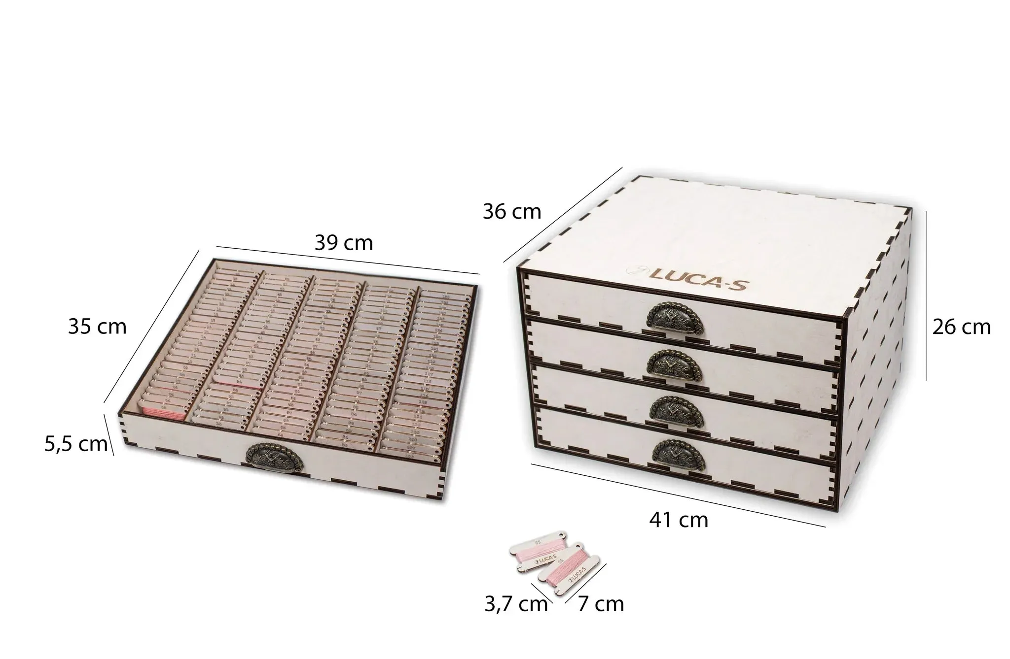 Luca-S Mouline Organizer - OL-03 Organizer Box 4 Luca-S Mouline 520 colors