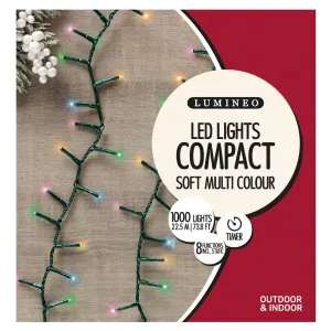 Lumineo 1000 Soft Multi Coloured LED Compact Lights (22.5m)