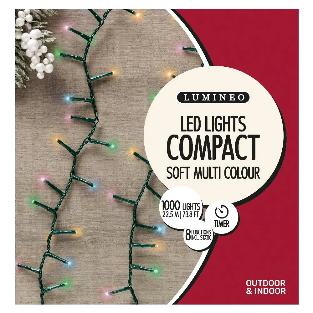 Lumineo 1000 Soft Multi Coloured LED Compact Lights (22.5m)