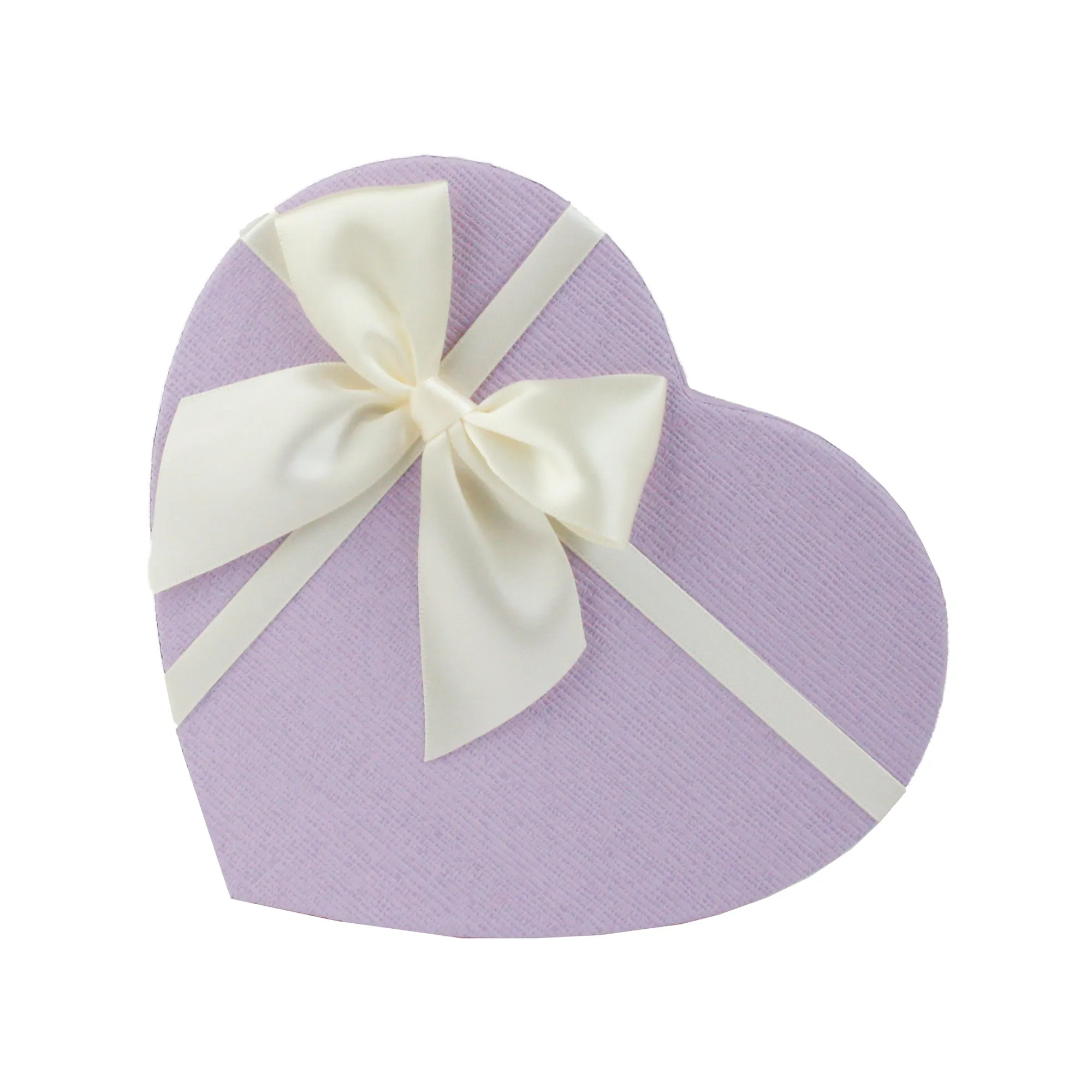 Luxury Heart Shaped White/Lilac Gift Boxes - Set of 3