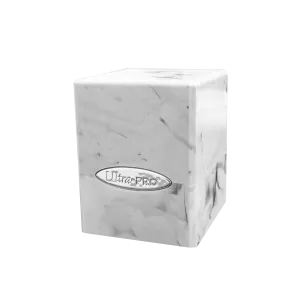 Marble Satin Cube - White / Black