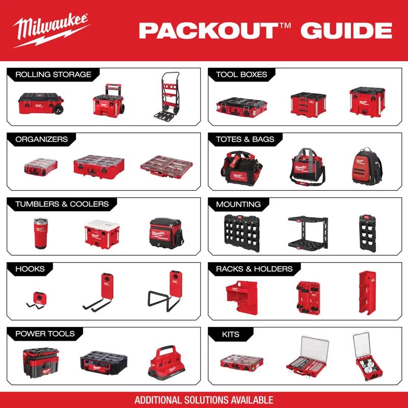 Milwaukee PACKOUT SHOP STORAGE Garage Organizer Magnetic Tray Black/Red