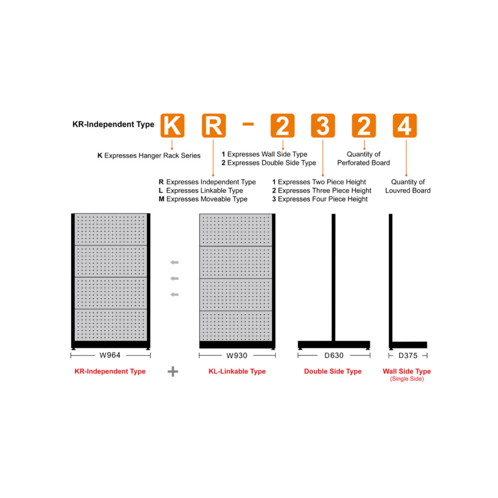 Movable Hanger Rack (Full Perforated)