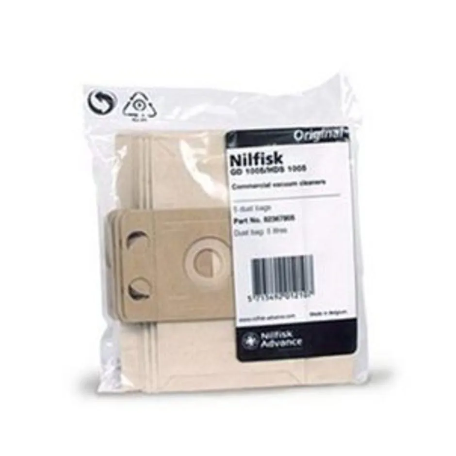 Nilfisk GD1005 and HDS2000 Vacuum Cleaner 5 Litre Paper Dustbags