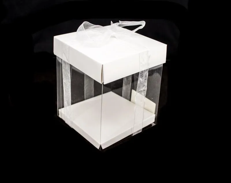 Paper box with pvc 10x10x12cm (20PCS)