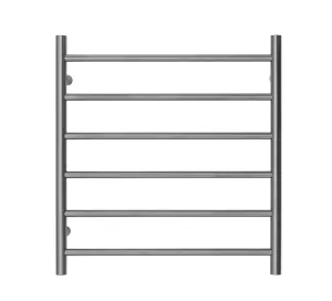 Premium Gunmetal  Towel Rack - 6 Bars, Round Design, AU Standard, 650x620mm Wide