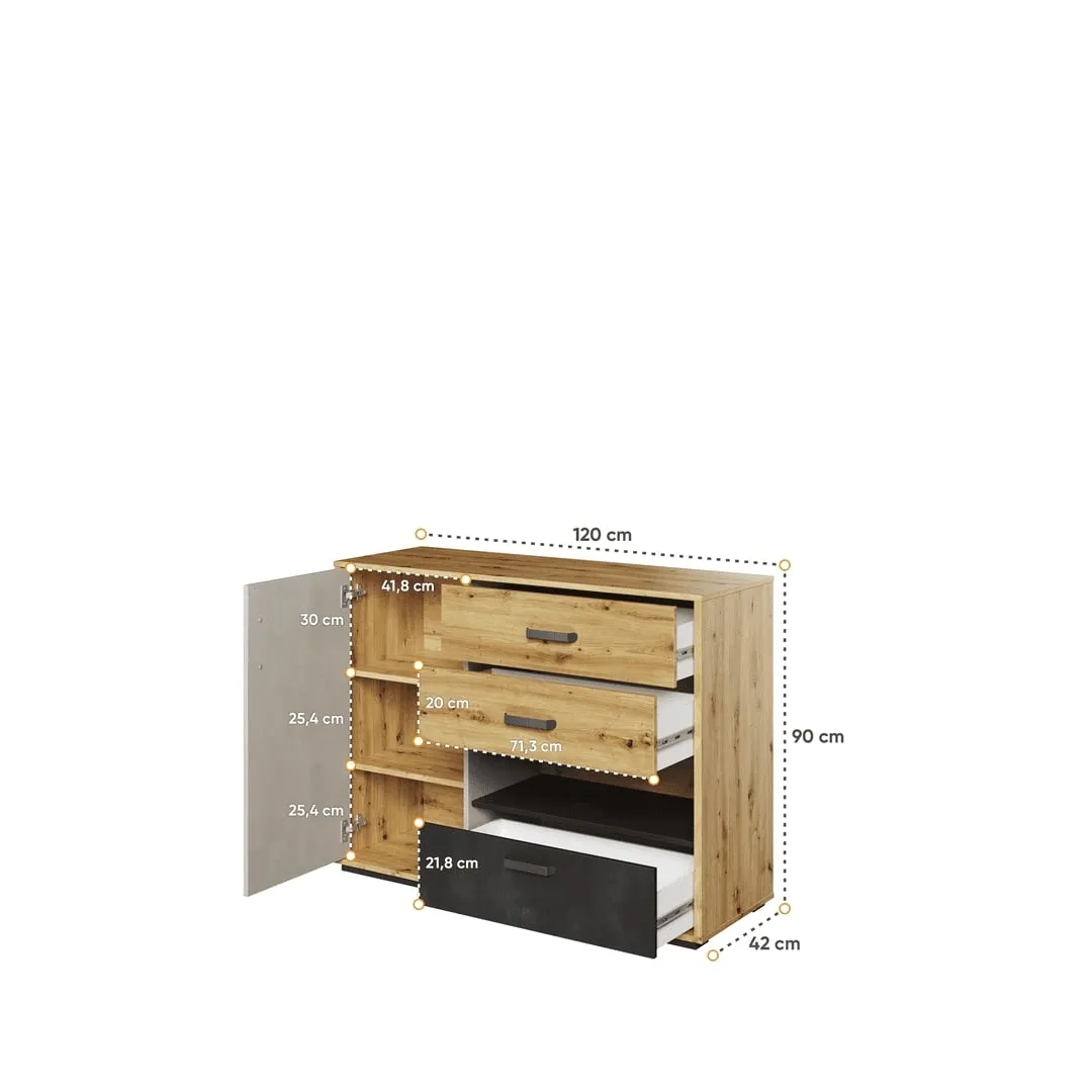 Qubic 07 Sideboard Cabinet 120cm