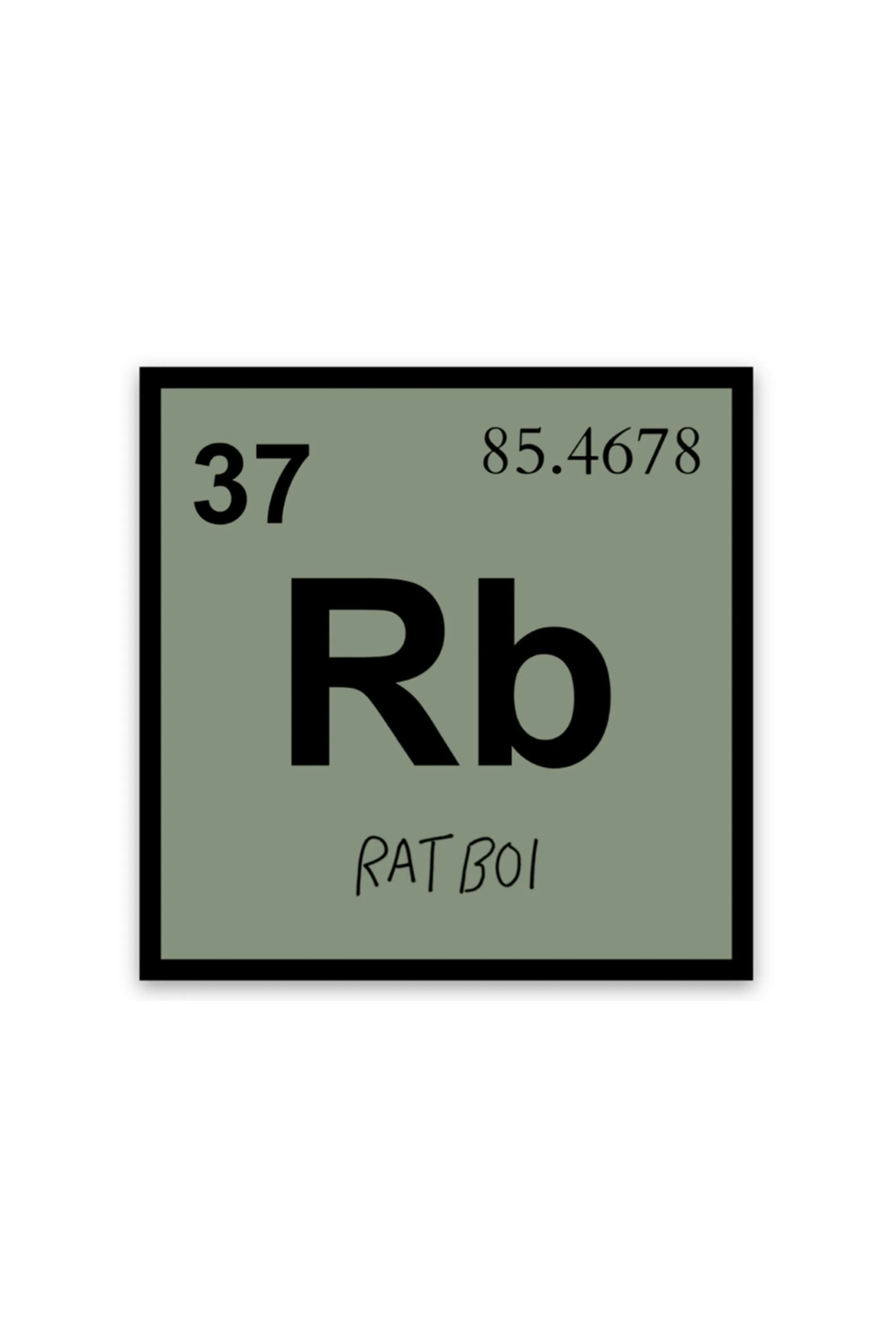 RAT BOI PERIODIC TABLE STICKER IN SAGE