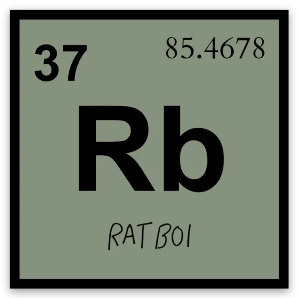 RAT BOI PERIODIC TABLE STICKER IN SAGE