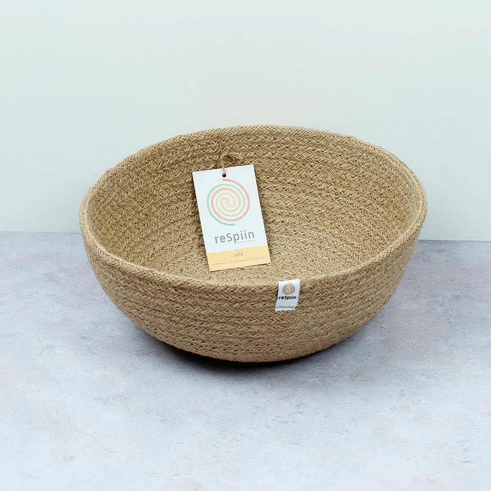 ReSpiin Jute Natural Large Bowl