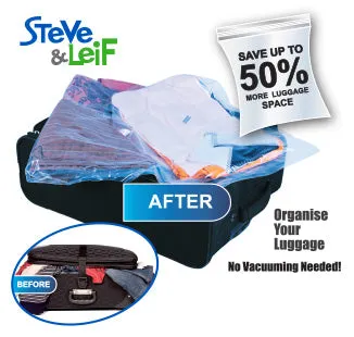 Seal & Lock Travel Storage Bag (Medium) - 2 Pcs