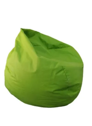 Solid Multi-Purpose Leather Bean Bag With Polystyrene Filling Green