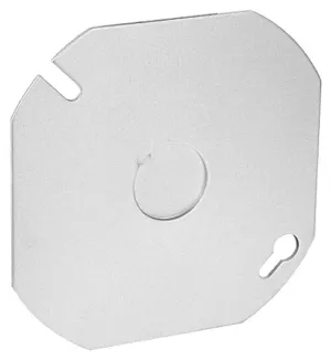 Southwire 4" Octagon Flat Blank Cover W/ 1/2" Knockout (4" Oct Cover Flat 1/2" K.O. -100Pk)