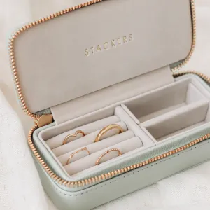 Stackers Sage Green Travel Jewellery Box - Medium