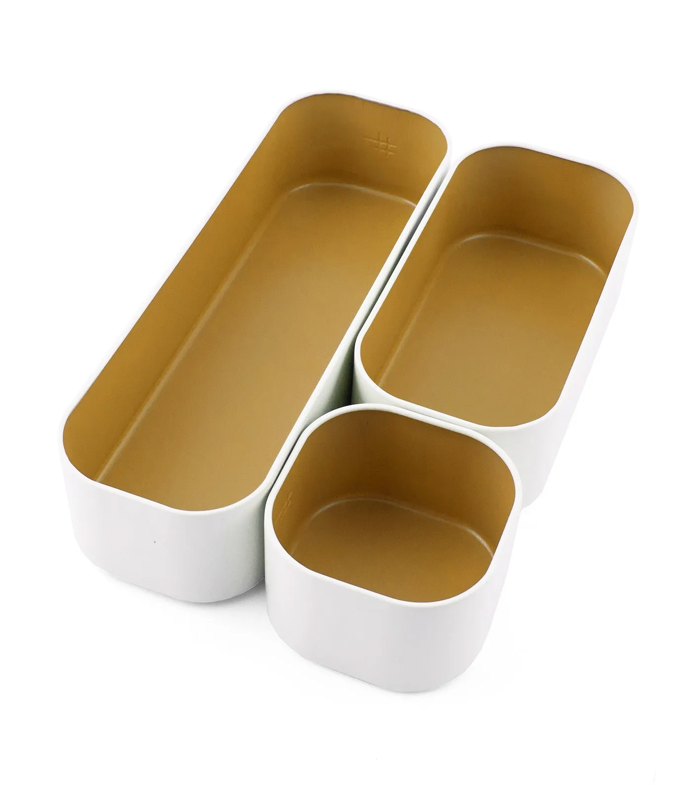 Stacking Bin 2 Inch Set of 3 Gray