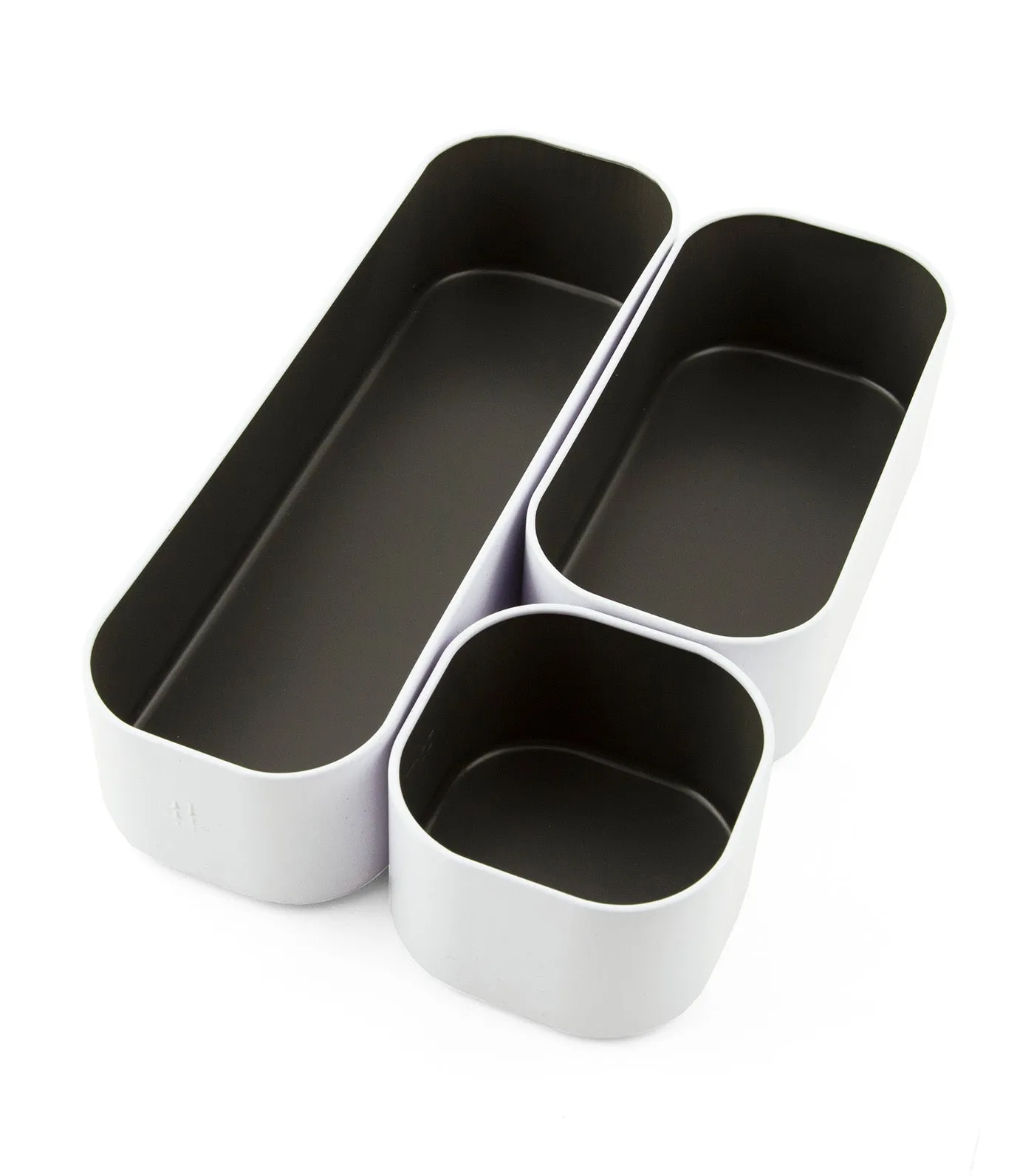 Stacking Bin 2 Inch Set of 3 Gray