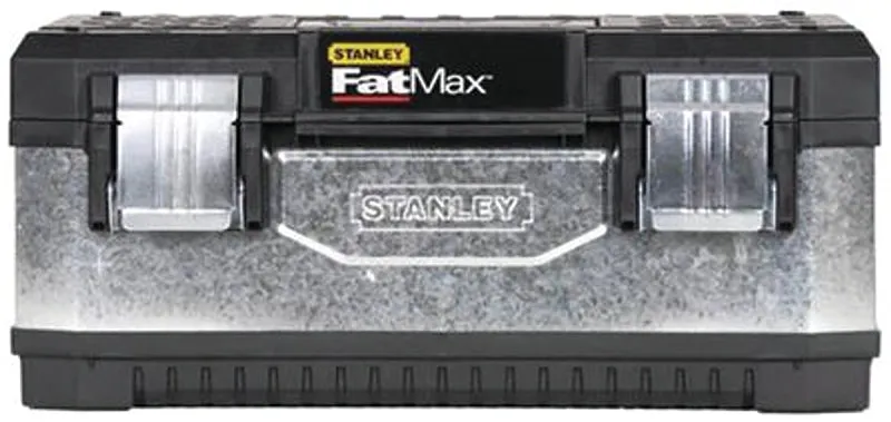 STANLEY FMST20061 Tool Box, 4.4 gal, Metal/Plastic, Black/Gray, 2-Compartment :EA: QUANTITY: 1